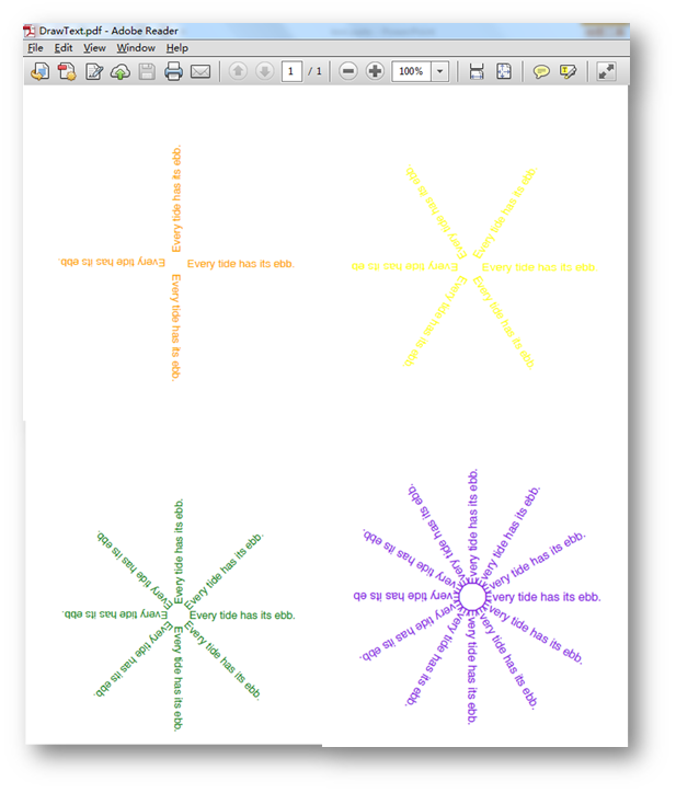 C#,PDF,類型,文本方法