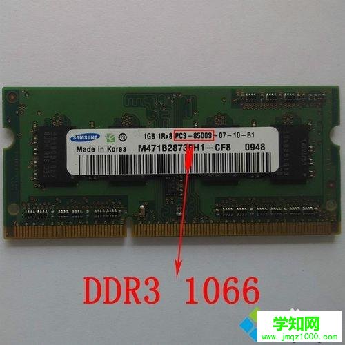 教你區分DDR1 DDR2 DDR3內存條的方法