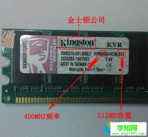 教你區分DDR1 DDR2 DDR3內存條的方法