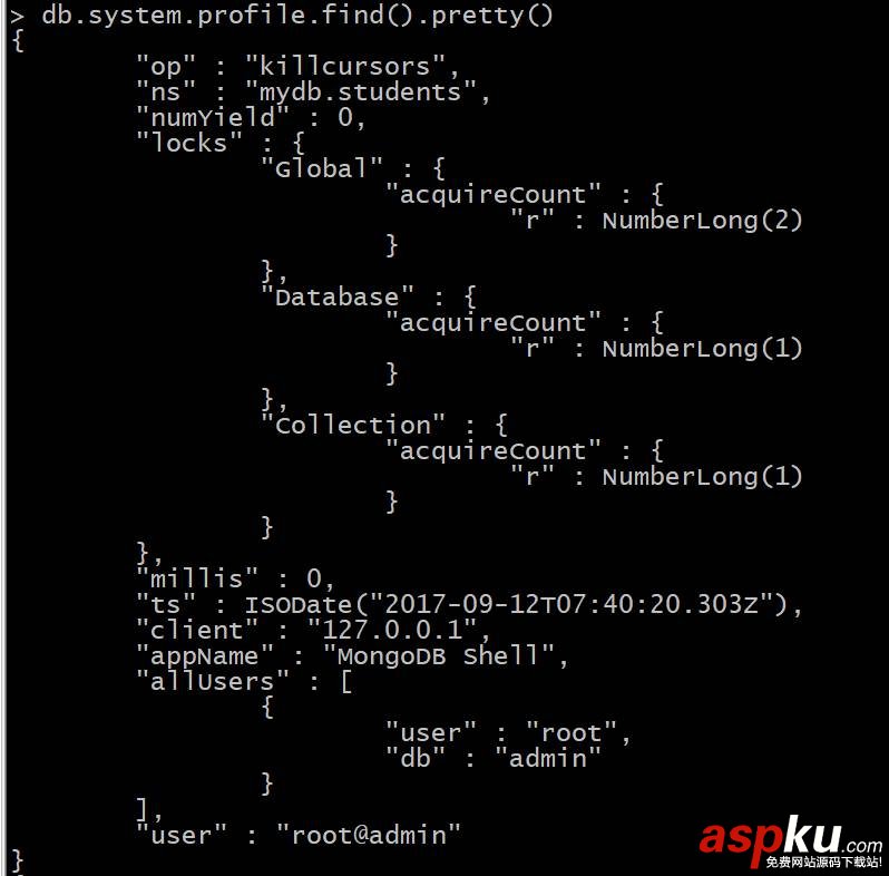mongodb,查詢耗時,查詢記錄,查詢