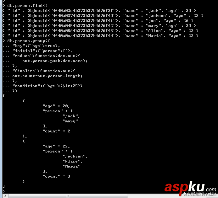 MongoDB入門教程之聚合和游標操作介紹