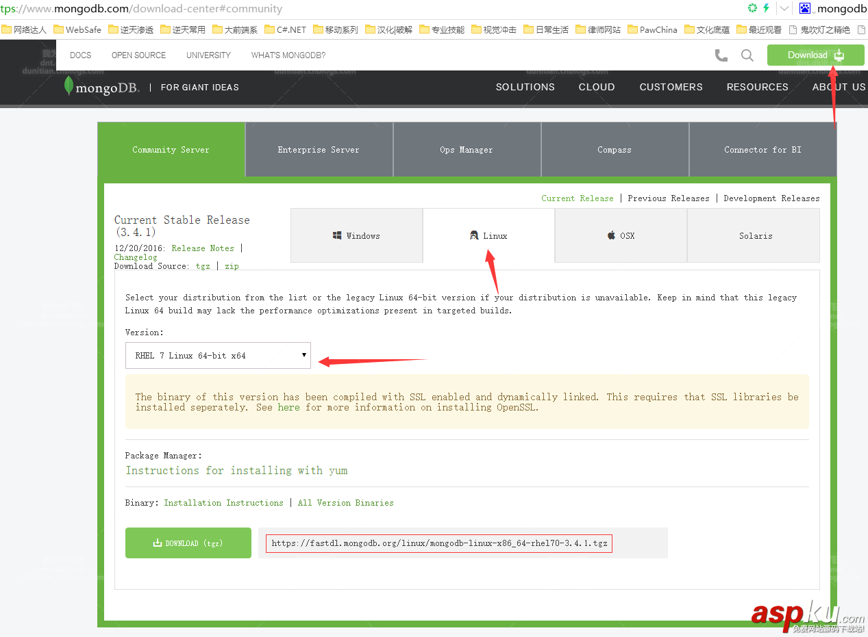 CentOS,安裝,Mogodb