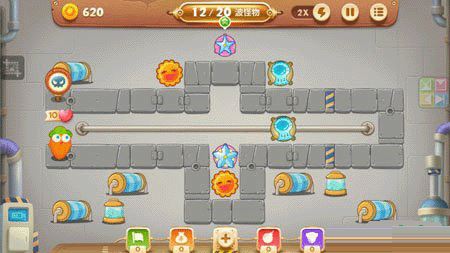 保衛(wèi)蘿卜3完美通過第十關(guān)的布陣方式