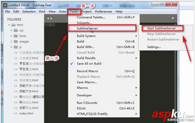 SublimeText,Sublime,本地服務器