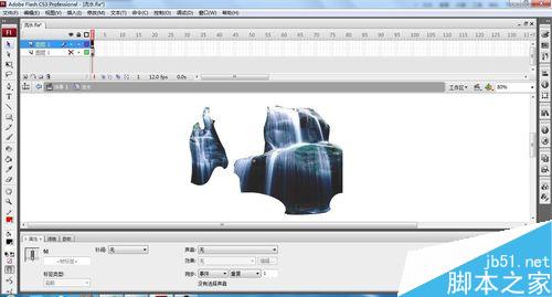 Flash瀑布流水動畫的效果怎么實現(非代碼)？