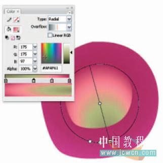 Flash cs3教程：仿真藝術(shù)設(shè)計1.13――漸變填充實現(xiàn)寫實效果的技巧_中國教程網(wǎng)