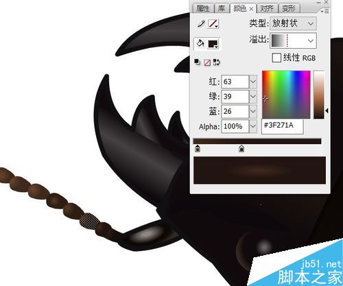 flash繪制昆蟲――螻步甲
