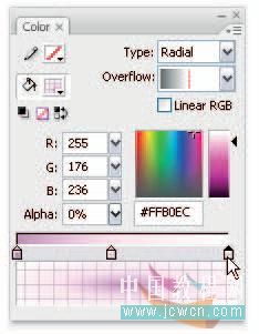 Flash cs3教程：仿真藝術(shù)設(shè)計1.13――漸變填充實現(xiàn)寫實效果的技巧_中國教程網(wǎng)