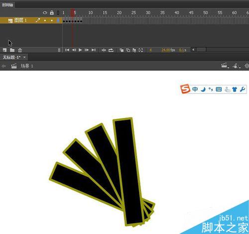 flash小動(dòng)畫之制作扇子張開收合的扇子