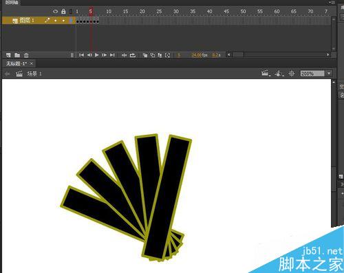 flash小動(dòng)畫之制作扇子張開收合的扇子