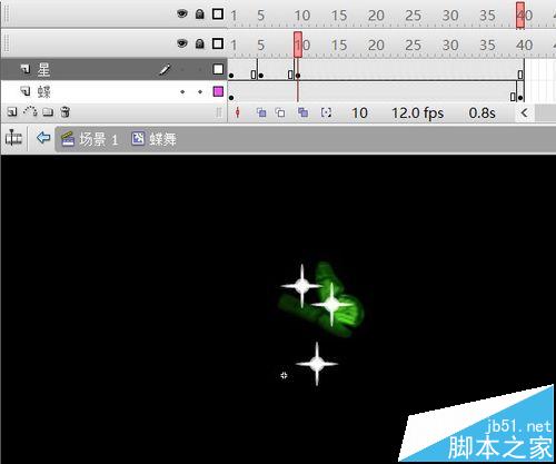 flash鼠標跟隨實例――撒光的蝴蝶