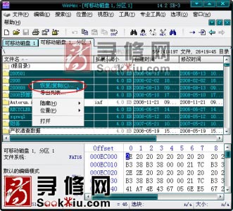 選擇能恢復和需要恢復的文件