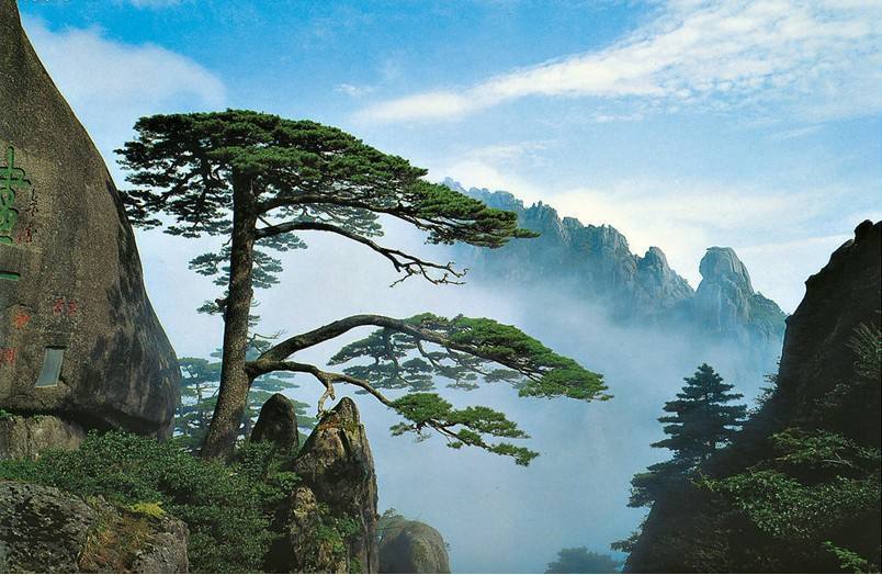 黃山多奇峰：蓮花峰、天都峰、光明頂