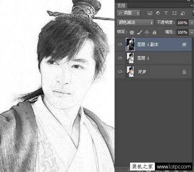利用PS軟件將人物圖片轉成鉛筆畫，photoshop鉛筆畫制作教程