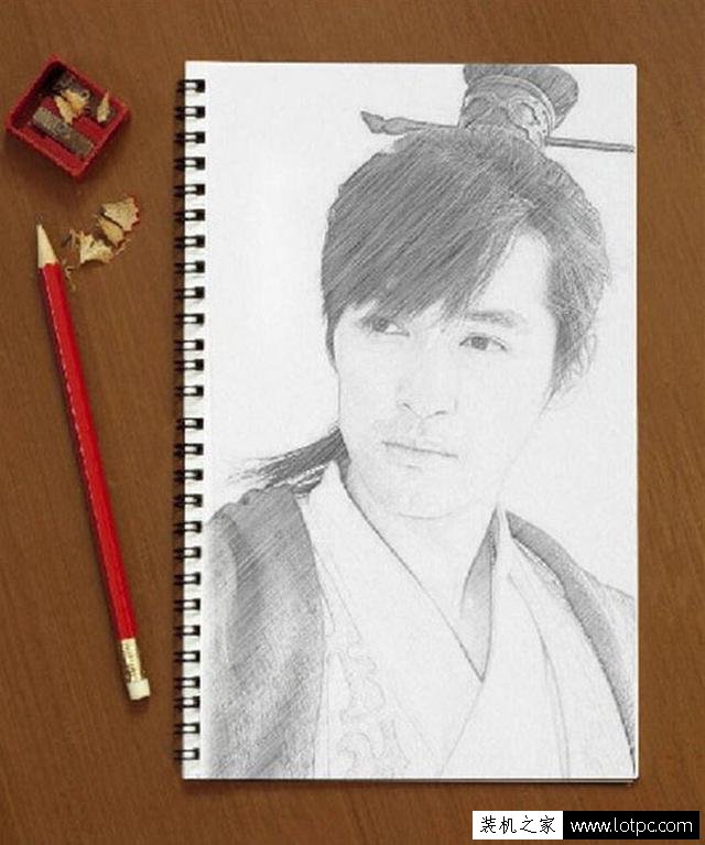 利用PS軟件將人物圖片轉成鉛筆畫，photoshop鉛筆畫制作教程
