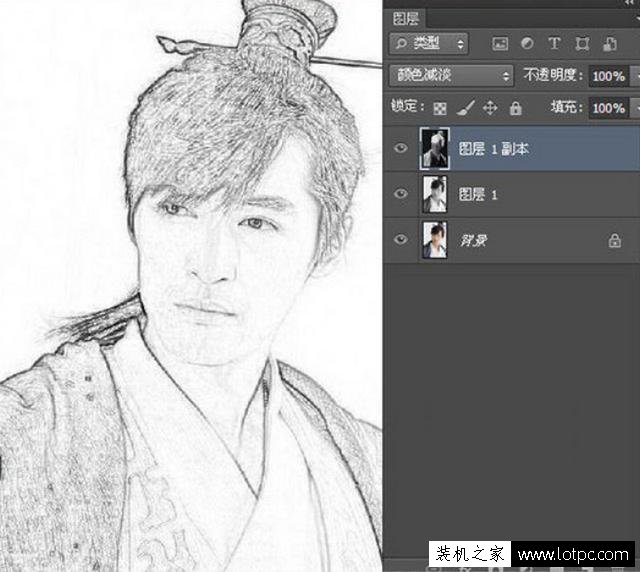 利用PS軟件將人物圖片轉成鉛筆畫，photoshop鉛筆畫制作教程