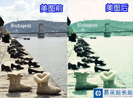 浪漫青色色調圖片 用美圖秀秀簡單調出來