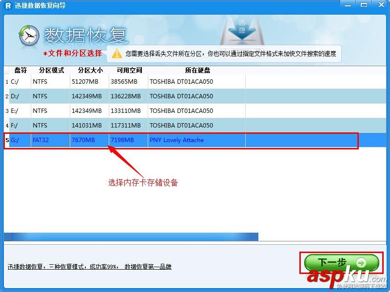 迅捷數據恢復軟件怎么用？使用迅捷數據恢復工具恢復內存卡數據方法介紹