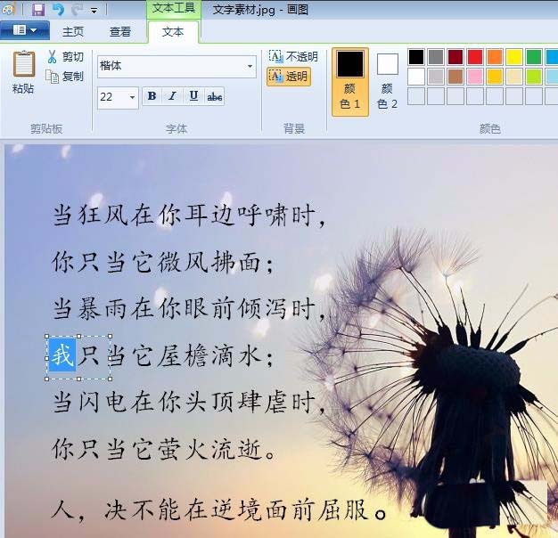 畫圖工具,文字