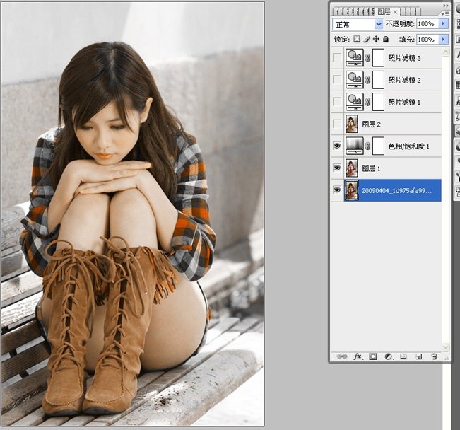 photoshop打造黃綠色調冷酷美女_webjx.com