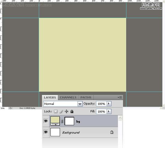 ps教程:用photoshop制作綠色調網站首頁模板-www.webjx.com