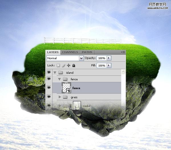 photoshop合成教程:夢幻的和平的圣地_網頁設計