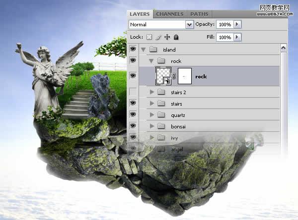 photoshop合成教程:夢幻的和平的圣地_網頁設計