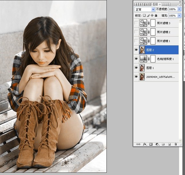 photoshop打造黃綠色調冷酷美女_webjx.com
