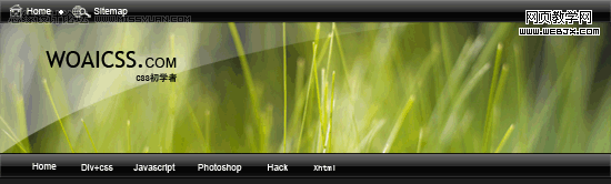 photoshop簡單規劃vista風格網站首頁布局-webjx.com