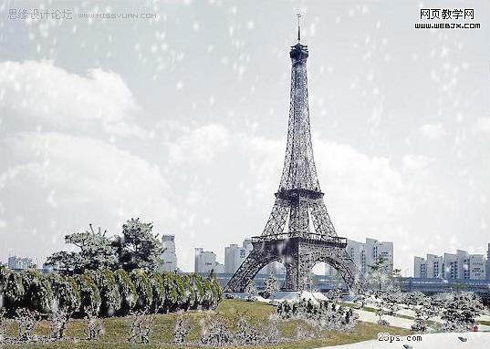 photoshop中制作雪景照片的2種方法_網頁設計