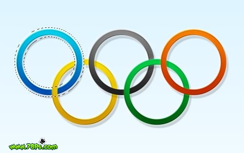 photoshop入門:繪制立體效果奧運五環效果圖_webjx