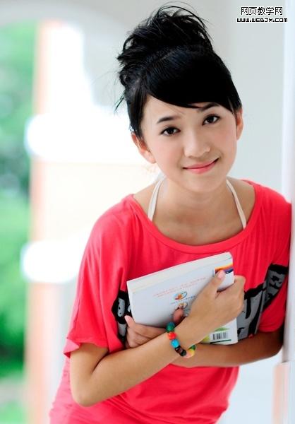 ps圖片合成教程:清新靚麗數碼寫真美女照片_webjx.com