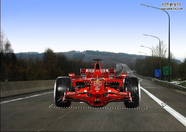 ps照片合成教程:著火的瘋狂f1賽車_網頁設計