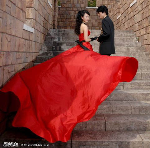 ps照片合成:動感紅色魅影_webjx.com