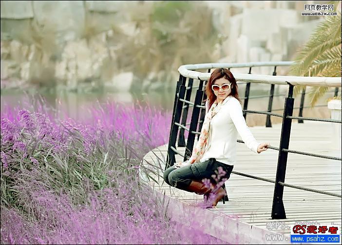 ps調(diào)色教程:靚麗色調(diào)美女風(fēng)景照片_網(wǎng)頁(yè)設(shè)計(jì)