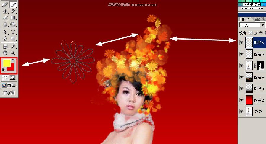 ps照片合成教程:魅彩風華美女圖片_網頁設計