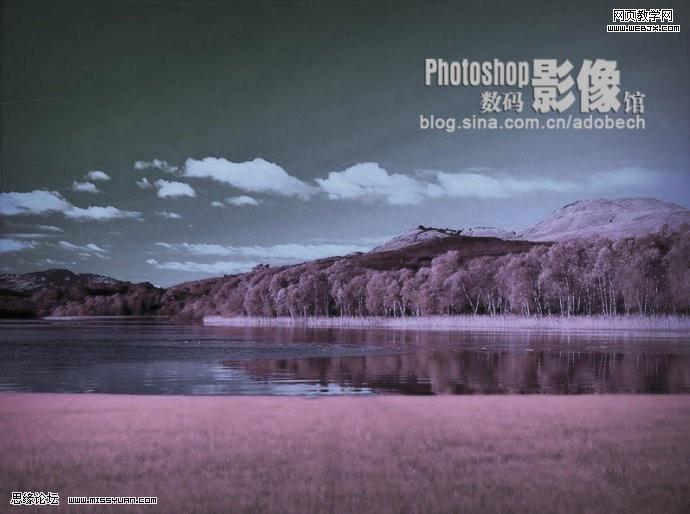 photoshop調色教程:紫色調夢幻風景照片_網頁設計