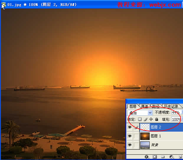 photoshop教程:后期怎樣制作出夕陽效果-webjx.com