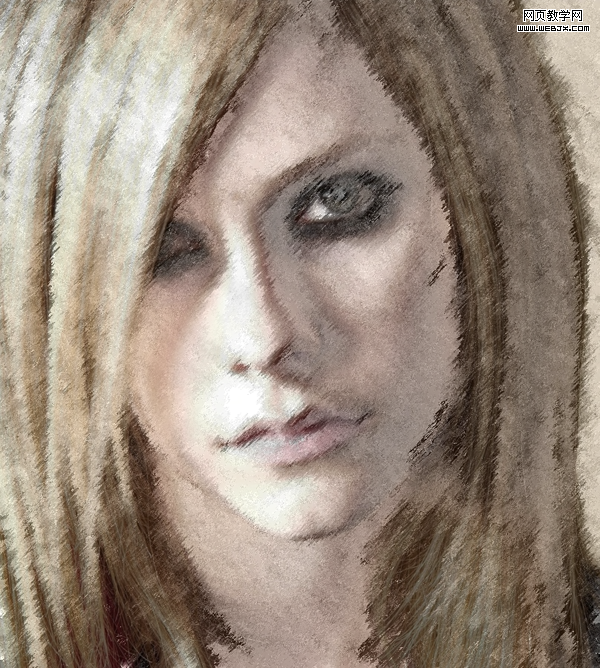 photoshop快速制作美女鉛筆素描特效_網頁設計