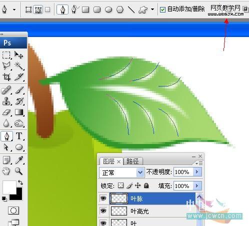 photoshop繪制矢量的清涼的澀青梨_網頁設計