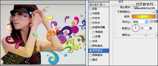 photoshop打造人物和花紋結合的時尚海報