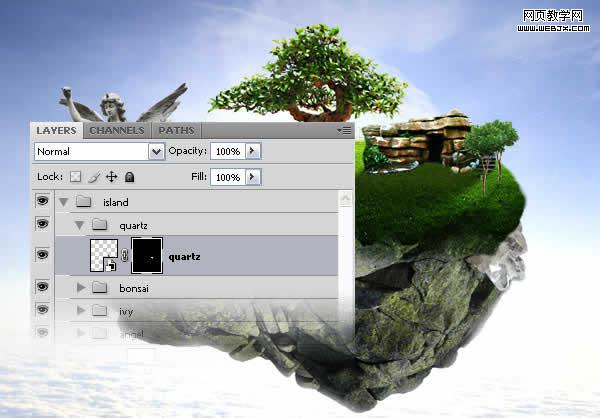 photoshop合成教程:夢幻的和平的圣地_網頁設計