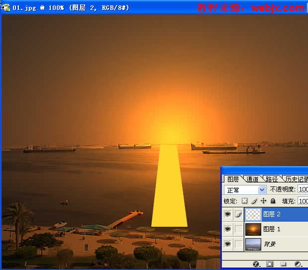 photoshop教程:后期怎樣制作出夕陽效果-webjx.com