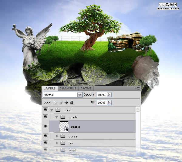 photoshop合成教程:夢幻的和平的圣地_網頁設計