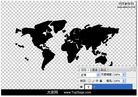 ps教程:制作漂亮的數(shù)碼點陣構(gòu)成的世界地圖_webjx.com