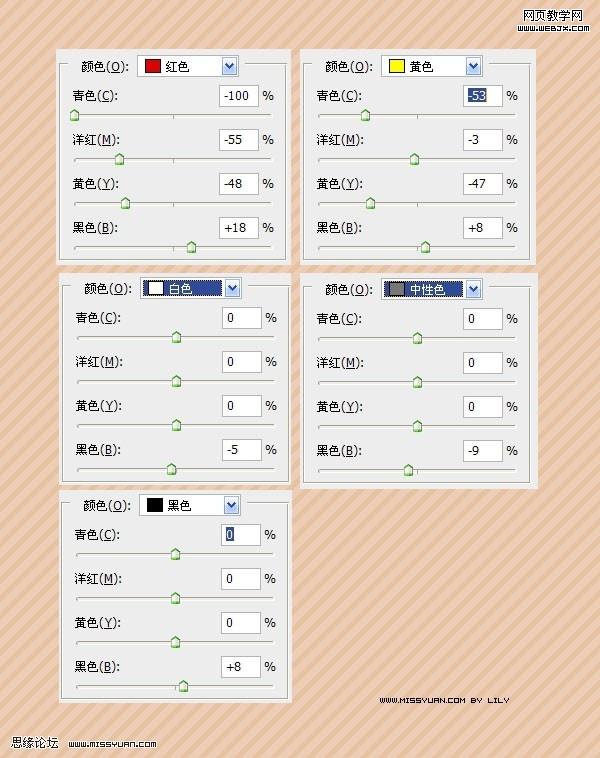 ps調色教程：金粉色調性感美女模特-網頁設計