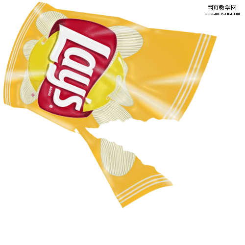 photoshop繪制撕開口的樂(lè)事美味薯片塑料包裝_網(wǎng)頁(yè)設(shè)計(jì)