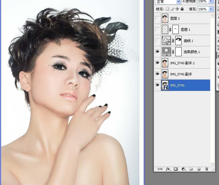 photoshop磨皮教程:修飾艷麗美女肌膚_webjx.com