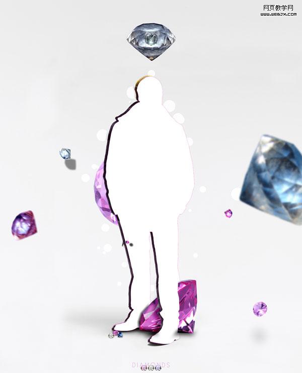 photoshop合成創意驚人的鉆石廣告設計-www.webjx.com
