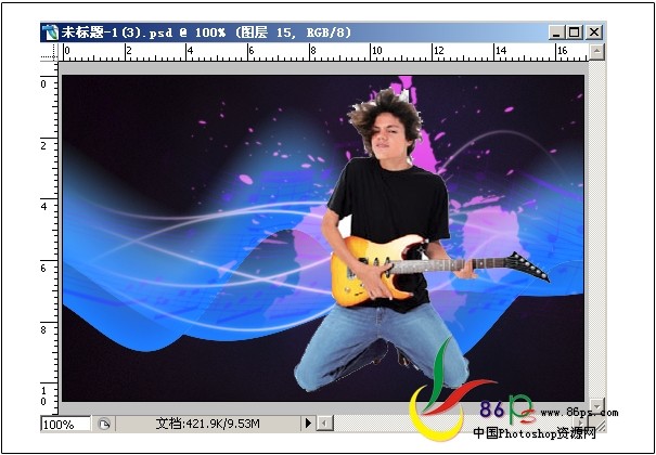 ps教程:繪制吉他音樂海報_webjx.com